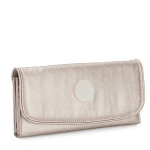 COPY - Kipling Snap Wallet - Sparkly Metallic Ros…